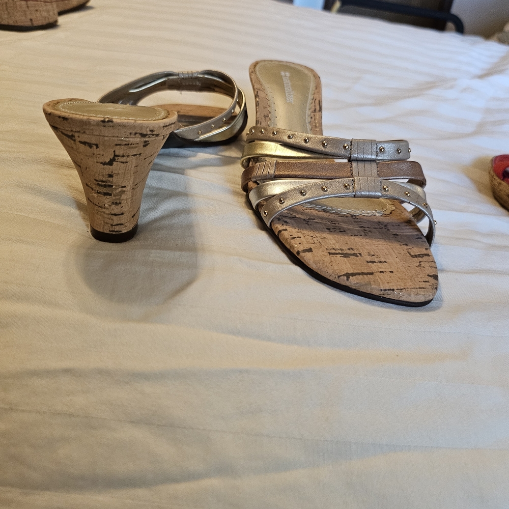 Naturalizer Women's Metallic Strappy Sandals - Picture 2 of 5